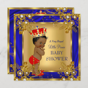 Invitation Une ethnie très royale du Baby shower Prince
