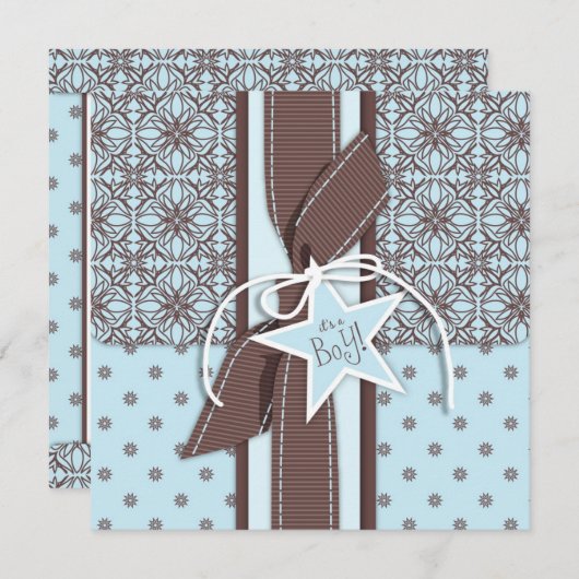 Invitation Une étoile est à angle droit né d'invitation de (Devant / Derrière)