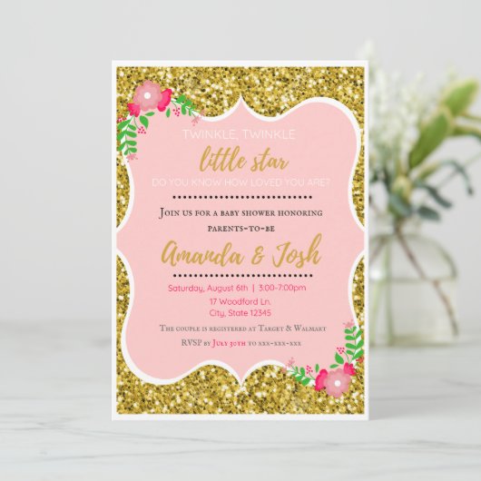 Invitation Une étoile est née (Debout devant)