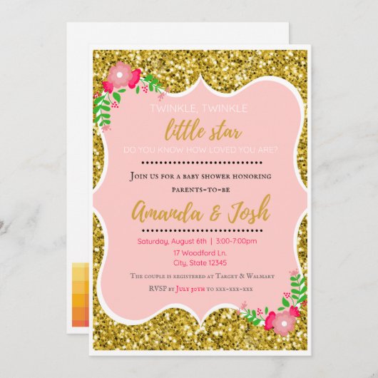 Invitation Une étoile est née (Devant / Derrière)