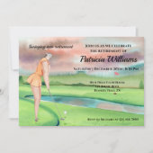 Invitation Une femme de golf de retraite se met au vert (Devant)