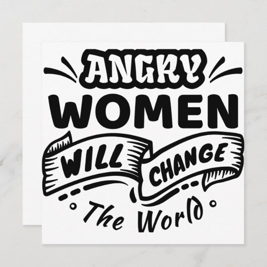 Invitation Une femme en colère va changer le monde (Devant / Derrière)