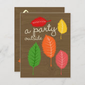 Invitation une fête à l'extérieur (Devant / Derrière)