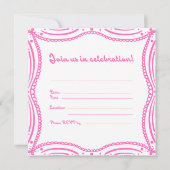 Invitation Une fête aimante (Dos)