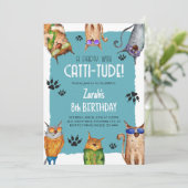 Invitation Une fête avec Catti-Tude ! Anniversaire de enfant (Debout devant)
