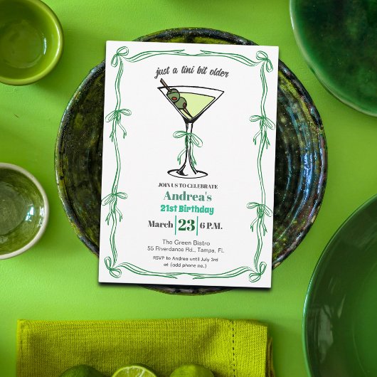 Invitation Une fête d'anniversaire 21 ans un peu plus âgée