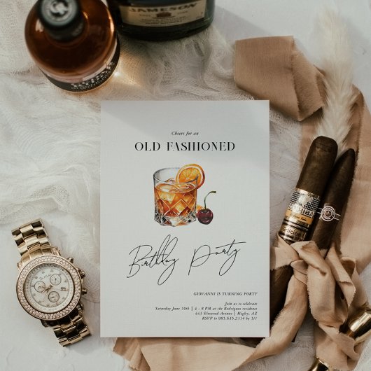 Invitation Une fête d'anniversaire "à l'ancienne" | Soirée co