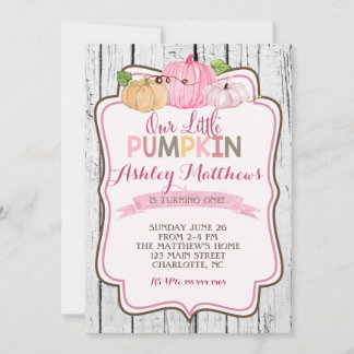 Invitation Une fête d'anniversaire Citrouille