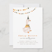Invitation Une fête d'anniversaire de drôle d'oie (Devant)