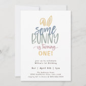 Invitation Une fête d'anniversaire de lapin (Devant)