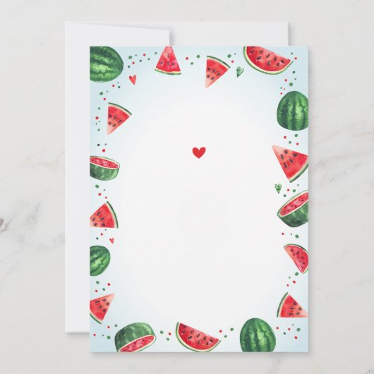 Invitation Une fête d'anniversaire d'été pour la pastèque de (Dos)