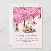 Invitation Une fête d'anniversaire en fleurs (Devant)