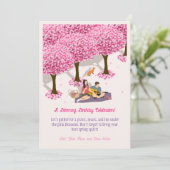Invitation Une fête d'anniversaire en fleurs (Debout devant)