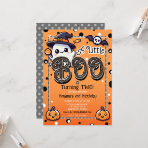 Invitation Une fête d'anniversaire Halloween avec un peu de p