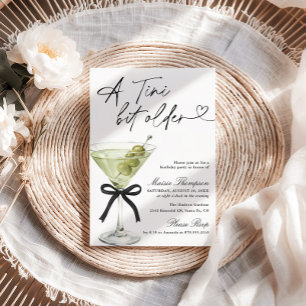 Invitation Une fête d'anniversaire Martini Olive Un Peu Plus