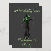 Invitation "Une fête de bachelorette féerique" avec Witch (Devant / Derrière)