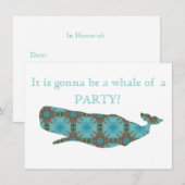 Invitation Une fête de baleine (Devant / Derrière)