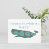 Invitation Une fête de baleine (Debout devant)