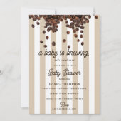 Invitation Une fête de bébé est en train de préparer un café (Devant)