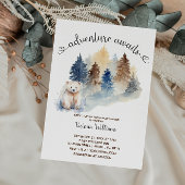 Invitation Une fête de bébé ours polaire hivernal où l'aventu