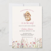 Invitation Une fête de bébé Somebunny Special est en route (Devant)