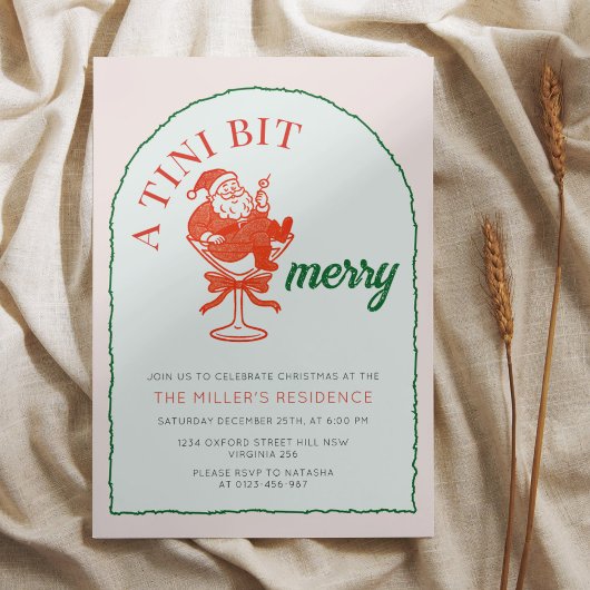 Invitation Une fête de cocktail de Noël un peu joyeuse