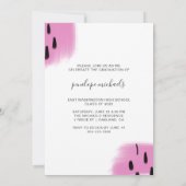 Invitation Une Fête De Diplôme De Photo En Rose Moderne (Dos)