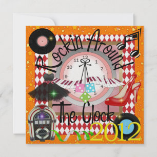 Invitation Une fête de la Saint-Sylvestre Royalement Rockin -