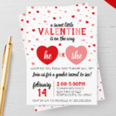 Invitation Une fête de la Saint Valentin pour la révélation d