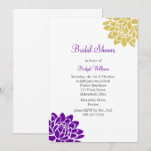 Invitation Une Fête de l'mariée aux fleurs de Lotus (violet) (Devant / Derrière)