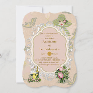 Invitation Une fête de mariée victorienne dans le jardin Bush