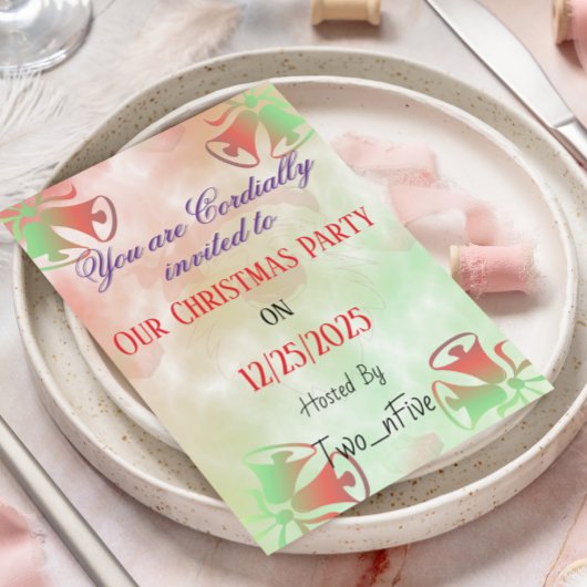 Invitation Une fête de Noël différente 