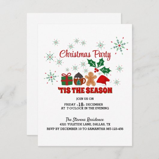 Invitation Une fête de Noël festive : Rejoignez-nous !"Invita (Devant / Derrière)