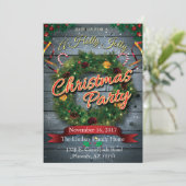 Invitation Une fête de Noël joyeuse et festive (Debout devant)