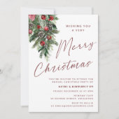 Invitation Une fête de Noël très joyeuse Noël Noël moderne No (Devant)