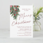 Invitation Une fête de Noël très joyeuse Noël Noël moderne No (Debout devant)