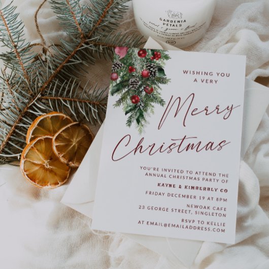 Invitation Une fête de Noël très joyeuse Noël Noël moderne No