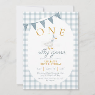 Invitation UNE Fête de Premier Anniversaire d'une Oie Idiote 