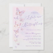 Invitation Une Fête des mariées à vie pour les papillons (Devant)