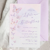 Invitation Une Fête des mariées à vie pour les papillons