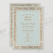 Invitation Une Fête des mariées bleu pâle (Devant / Derrière)