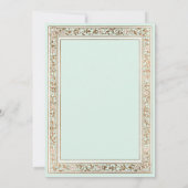 Invitation Une Fête des mariées de menthe pastel (Dos)