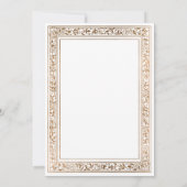 Invitation Une Fête des mariées d'or blanc à conte équitable (Dos)