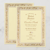 Invitation Une Fête des mariées jaune à conte équitable (Devant / Derrière)
