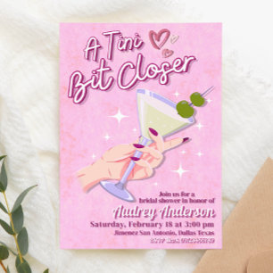 Invitation Une Fête des mariées Martini Un Peu Plus Près