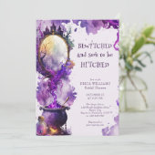 Invitation Une Fête des mariées photo Halloween cachée (Debout devant)