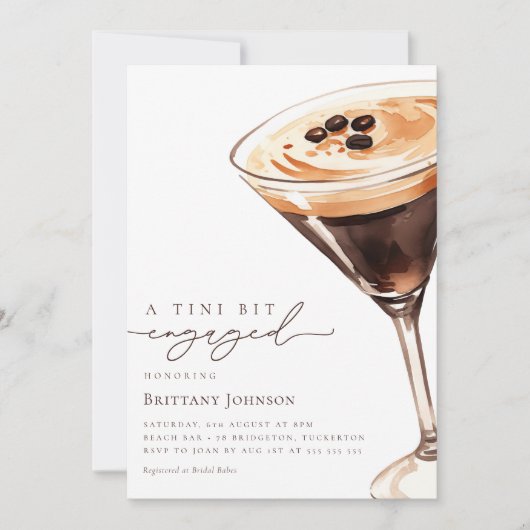 Invitation Une Fête des mariées Tini Bit Engagée (Devant)