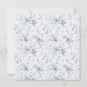 Invitation Une Fête des mariées victorienne bleue (Dos)