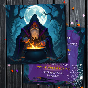 Invitation Une fête d'Halloween se prépare Déverrouiller