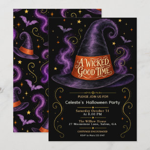 Invitation Une fête d'Halloween vraiment méchante